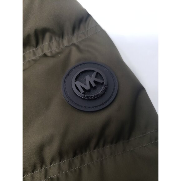 Michael Kors Men’s Green Premium Down Blend Quilted Puffer Full-Zip Jacket Sz Lg - Picture 7 of 15